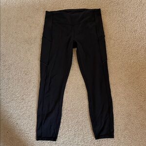 Black Lulu Lemon Leggings with pockets